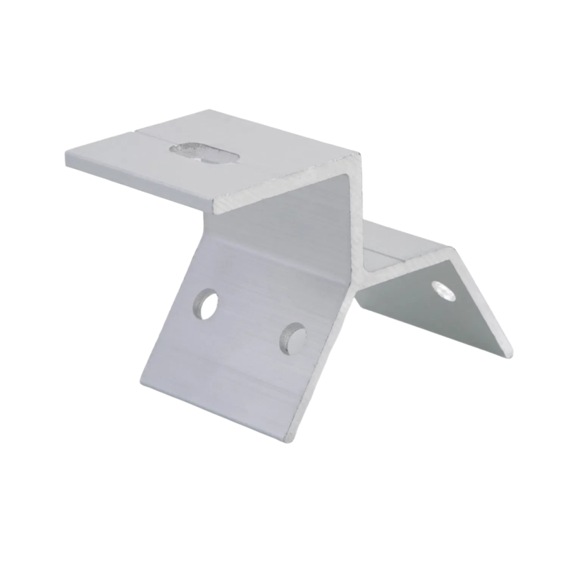 অ্যালুমিনিয়াম অ্যালোয়ারি ক্ল্যাম্প ডাবল বোল্টস এবং সাইজড গ্রিপ সহ কম্পনের জন্য - প্রতিরোধী স্ট্রাকচারাল ফিক্সিং সোলার ছাদ ক্ল্যাম্প