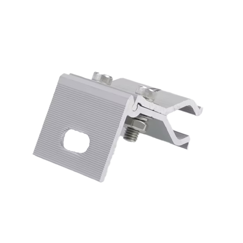 অ্যালুমিনিয়াম অ্যালোয় ক্ল্যাম্প ডুয়াল বোল্ট এবং অ্যান্টি-স্লিপ দাঁত সঙ্গে নিরাপদ কাঠামোগত ফিক্সিং জন্য সৌর ছাদ ক্ল্যাম্প