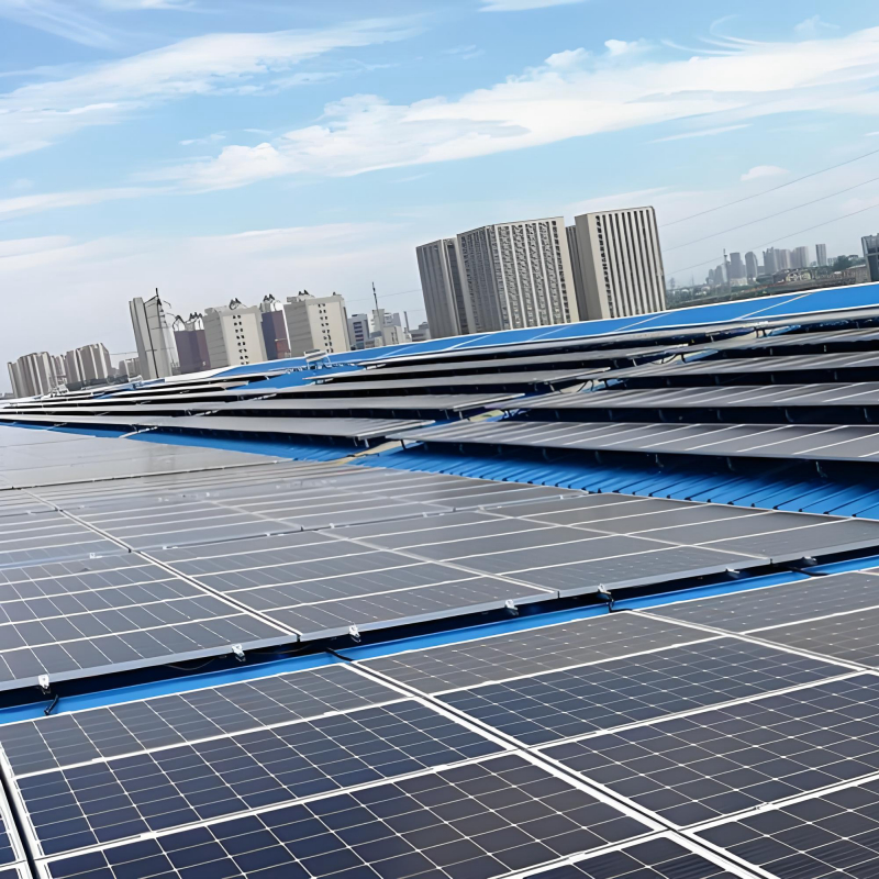 Solar Panel Roof Mounting Brackets Offering and Time Saving Installation for Commercial Photovoltaic Systems on Metal Roofs